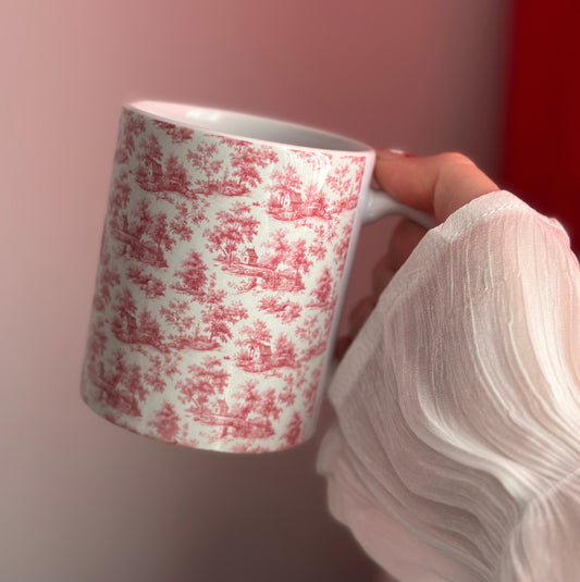 French Toile 10 oz Mug