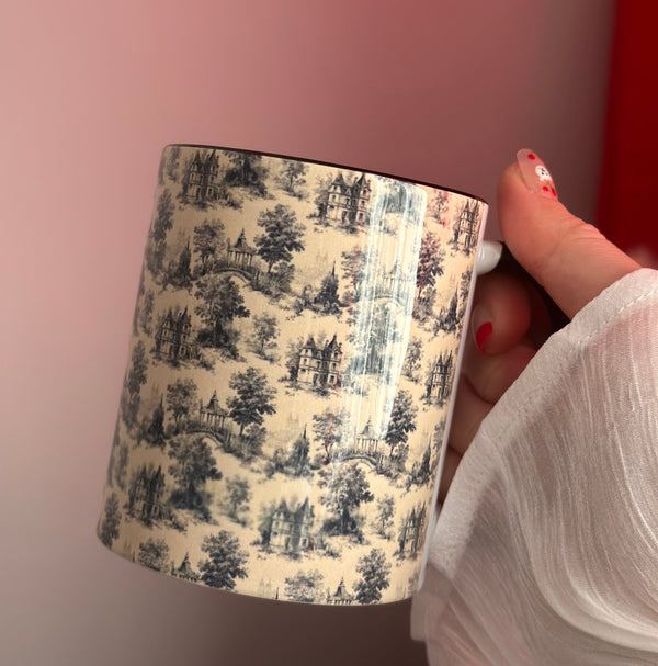 French Toile 10 oz Mug